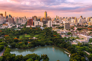 Obraz premium daylight bangkok city skyline