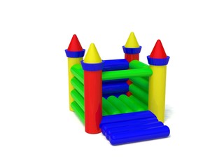 bouncy castle 3d render image
