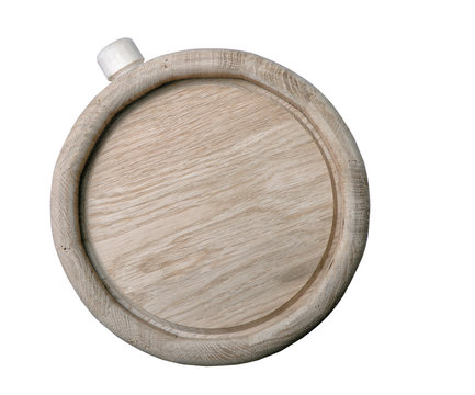 Oak Barrel isolated on white