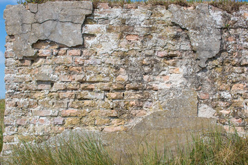 Hintergrund verwitterte Backsteinwand