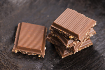 Chocolate with hazelnuts