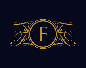 Luxurious Royal Elegant Logo F