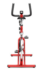 stationary exercise bike isolated on white background