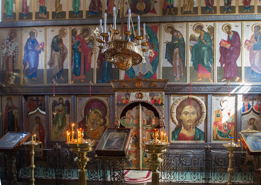 The iconostasis of the Russian Orthodox Church