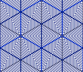 Endless colorful symmetric pattern, graphic design. Geometric in