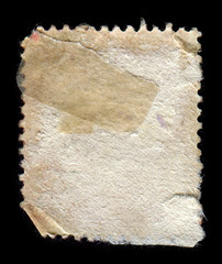 Fototapeta premium Reverse side of a postage stamp.
