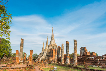 Obraz premium Wat Phra si sanphet at Ayutthaya, Thailand