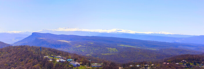 panorama/Early spring in vicinities of Mount Fisht