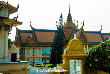 The Royal palace in  Phnom Penh, Cambodia.