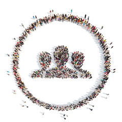 people in the shape of a man.