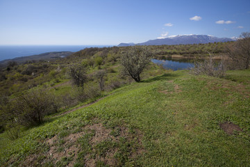 Fototapeta na wymiar View of the mountains, Crimea