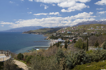 Fototapeta na wymiar Town on the Black Sea coast