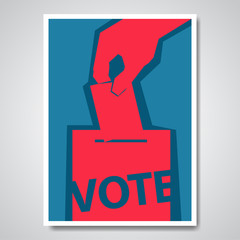 Vector vote election cover design