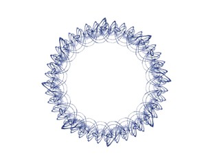 Elementary Particles series. Interplay of abstract fractal forms on the subject of nuclear physics science and graphic design.