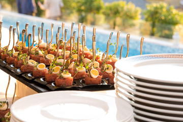 A really beautiful happy hour on the pool side.