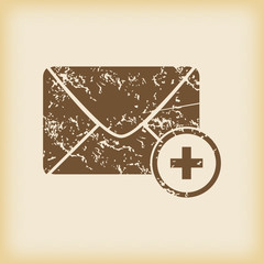 Grungy add letter icon