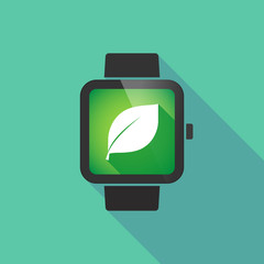 Smart watch with a leaf