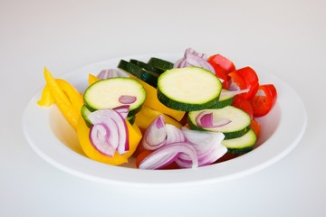 Raw vegetable prepared for grill and barbecue