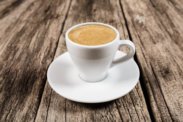 Coffee concept - cup of espresso crema