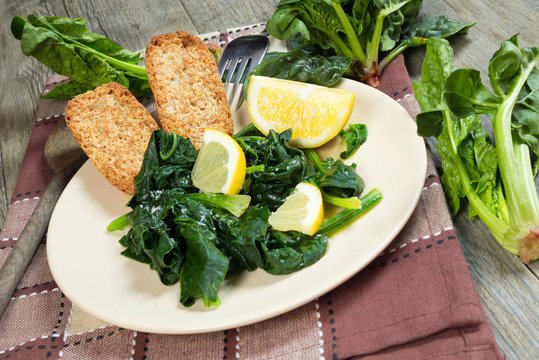 spinach with lemon