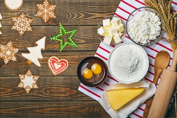 Gingerbread, background, star.