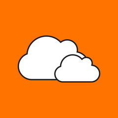Vector two clouds icon. Eps10