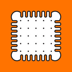 Vector biscuit icon. Eps10