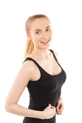 Fototapeta premium young pretty blonde women posing in studio