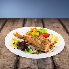 Fish, grill, grilled.