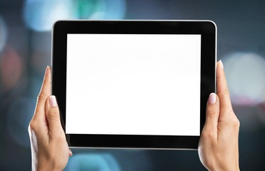 Hand, man, tablet.
