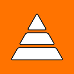 Vector pyramid icon. Eps10