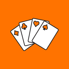 Vector game cards icon. Eps10