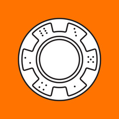 Naklejka premium Vector chip icon. Eps10