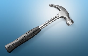 Hammer, nail, tool.