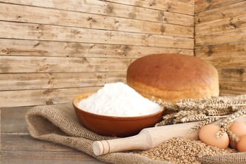 Wheat, mill, flour.