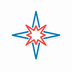 Vector star logo or icon