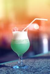 Beautiful cocktail in the glass
