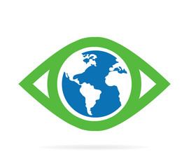 Vector world eye logo