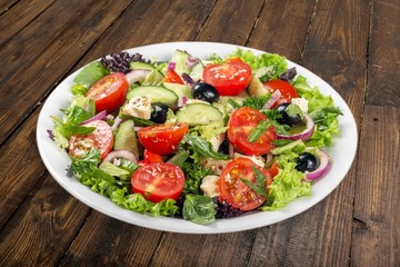 Salad, Greek Salad, Lettuce.