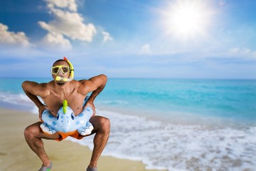 Jumping, Bizarre, Beach.