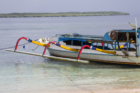 rocker boat for tourists, Nusa Penida, Indonesia