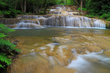 Obraz premium Waterfall in Thamphatai National Park , Thailand
