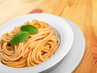Pasta, Spaghetti, Vegetarian Food.