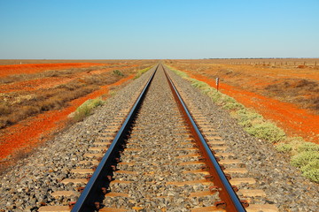 Railway across the desert