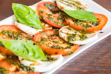 Fresh tomato Mozzarella cheese