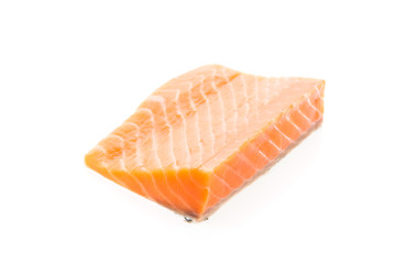 Raw salmon meat