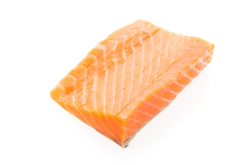 Raw salmon meat
