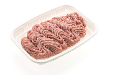 Raw minced pork meat