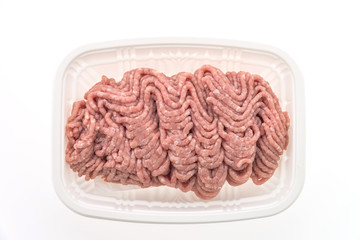 Raw minced pork meat