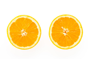 Orange fruit isolated on white background